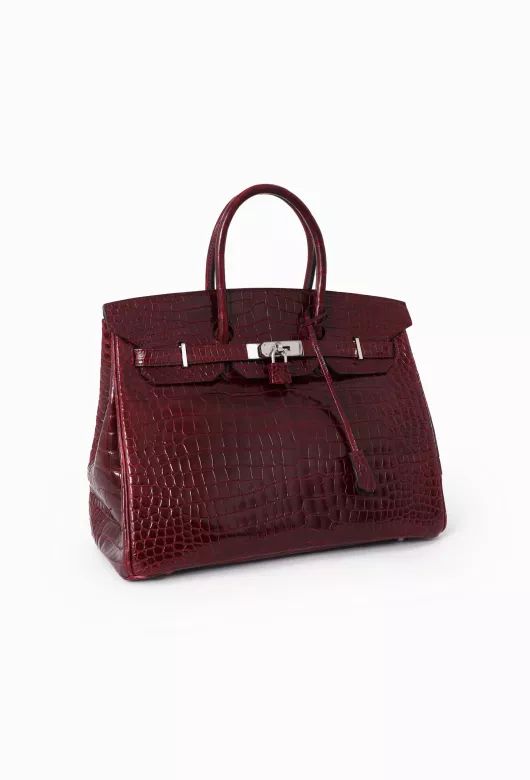 Rare 2011 Herm*s B*rkin 35 – Bordeaux Porosus  Leather