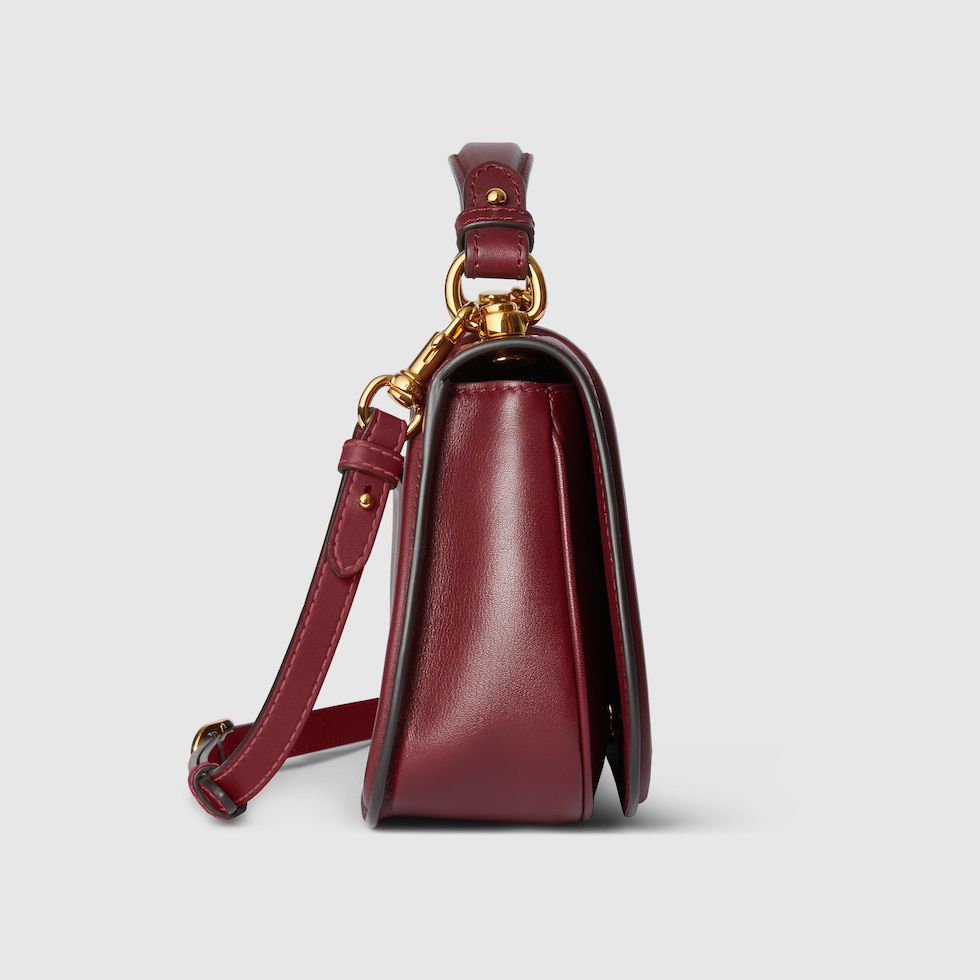Gucc* Blondie Small Leather Tote Bag – Burgundy