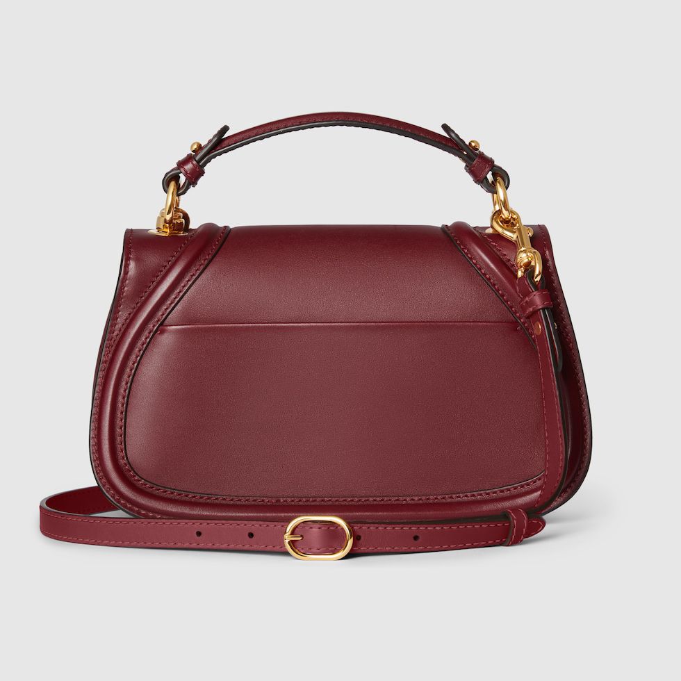 Gucc* Blondie Small Leather Tote Bag – Burgundy