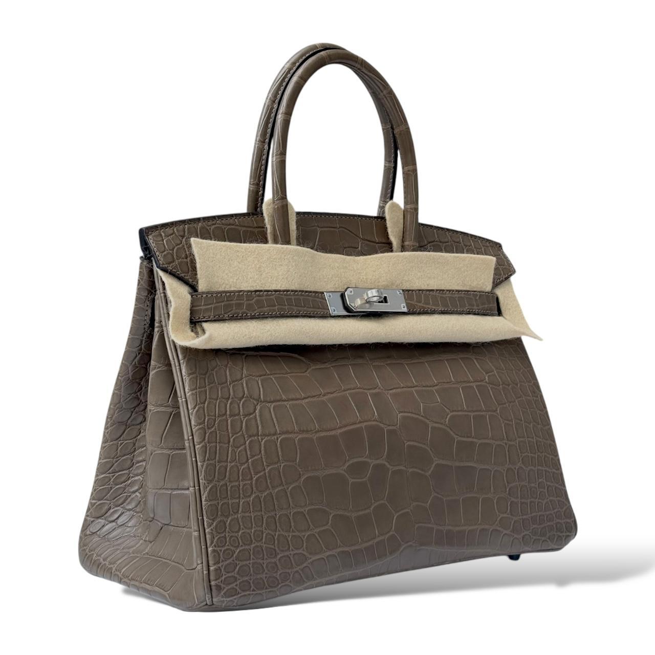 Herm*s Birk*n 30 Oregano Matte Crocodile