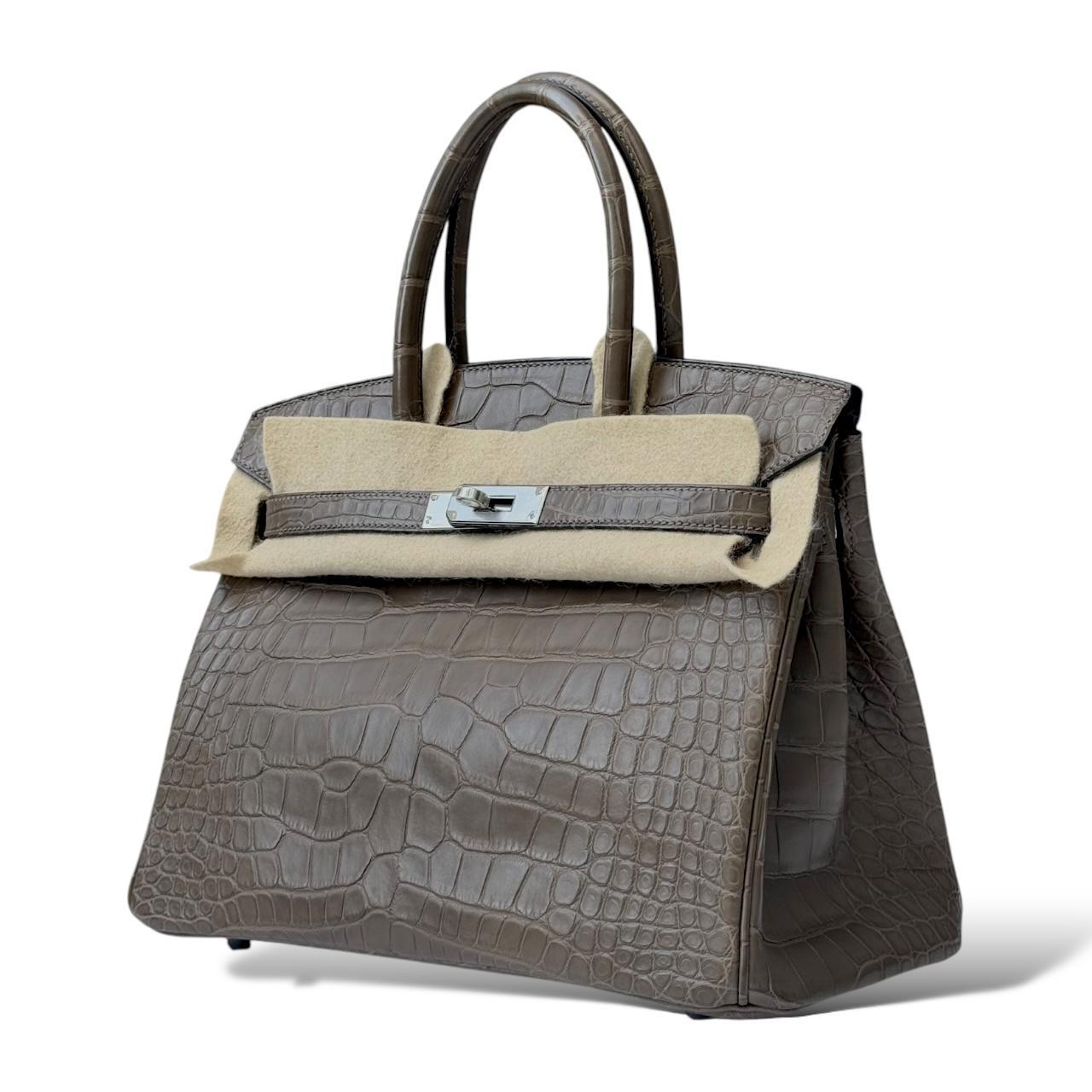 Herm*s Birk*n 30 Oregano Matte Crocodile