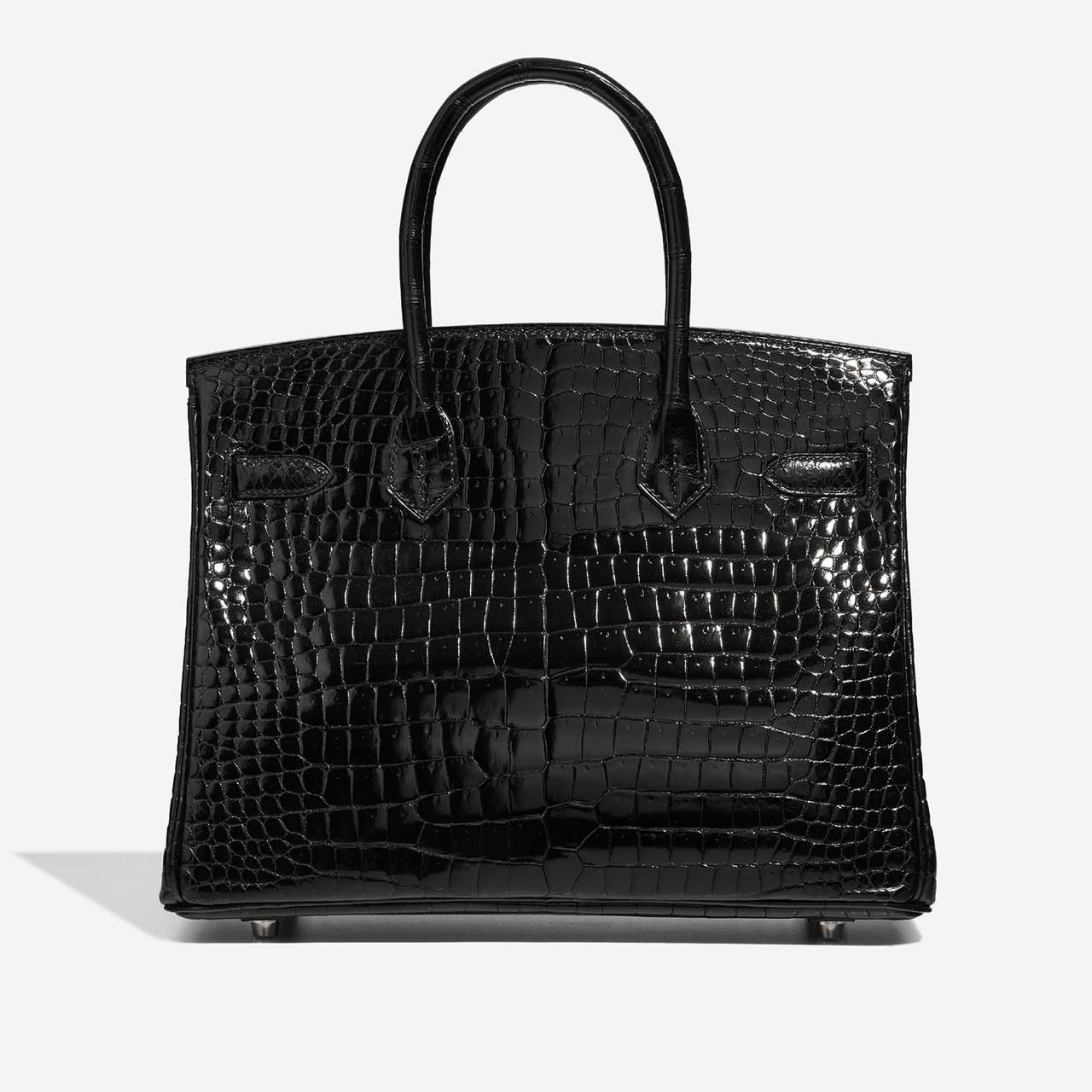 Herm*s Birk*n 30 Black Porosus Crocodile