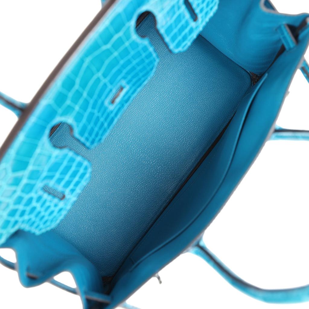 Herm*s Birkin 30 Bleu Izmir Shiny Niloticus Crocodile