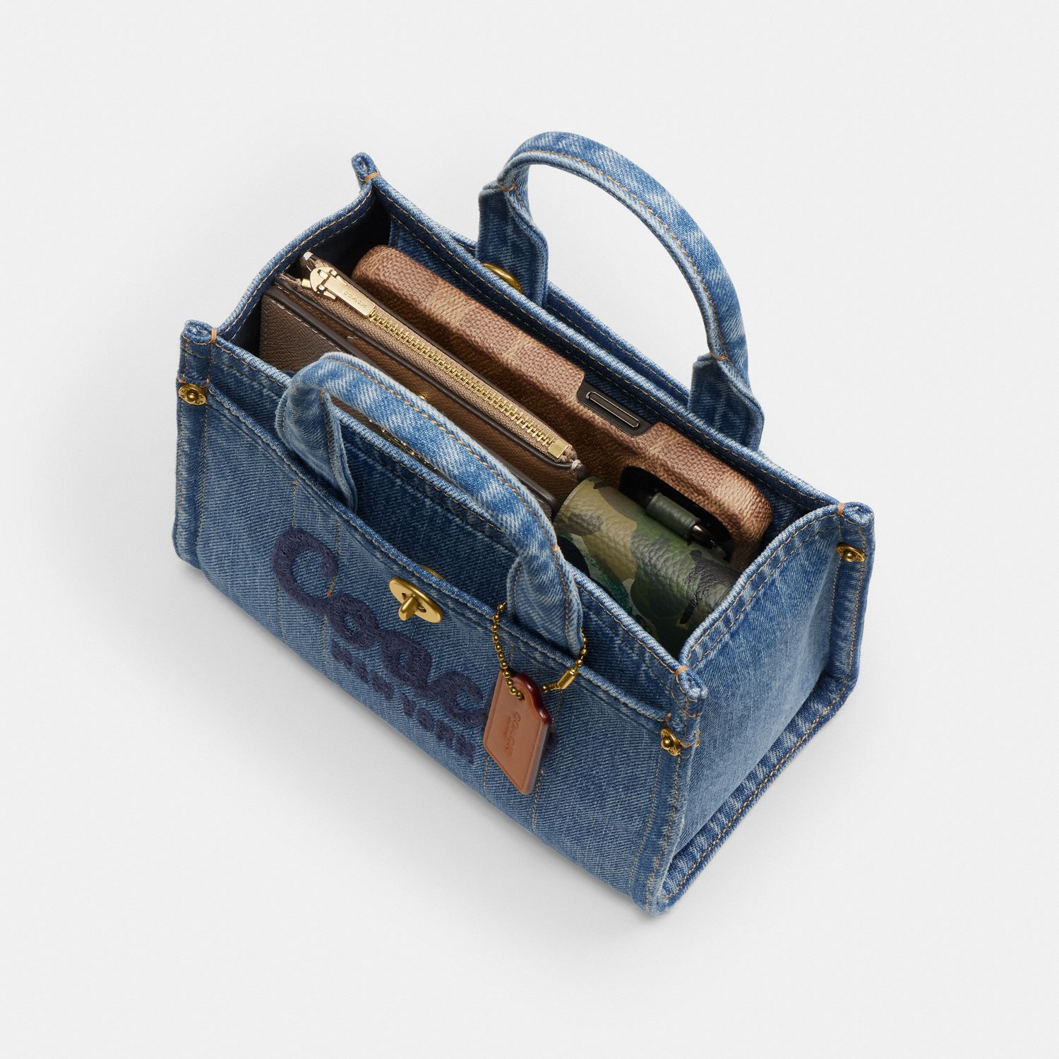 Co*ch Cargo Tote Bag in denim