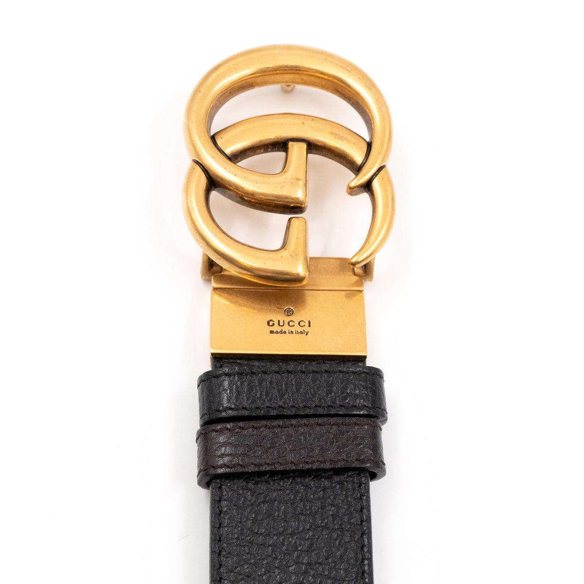 GG Marmont Black Leather Belt
