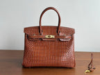 Birk*n 35 Diamond Porosus Crocodile Bag
