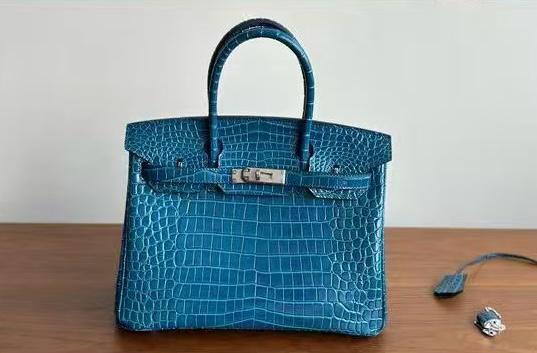 Birk*n 35 Diamond Porosus Crocodile Bag