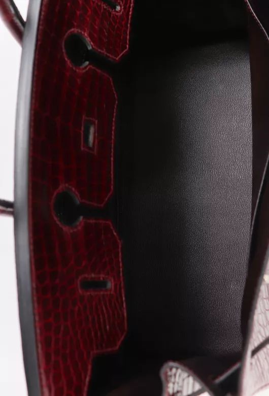 Rare 2011 Herm*s B*rkin 35 – Bordeaux Porosus  Leather