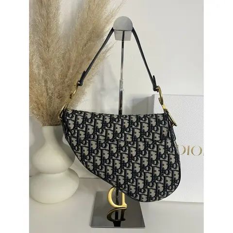 Christi*n Di*r  Oblique Saddle mini bag