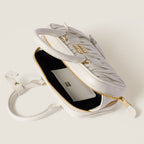 Miu Mi* Arcadie Matelassé Nappa Leather Mini-Bag – White