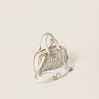 Miu Mi* Arcadie Matelassé Nappa Leather Mini-Bag – White