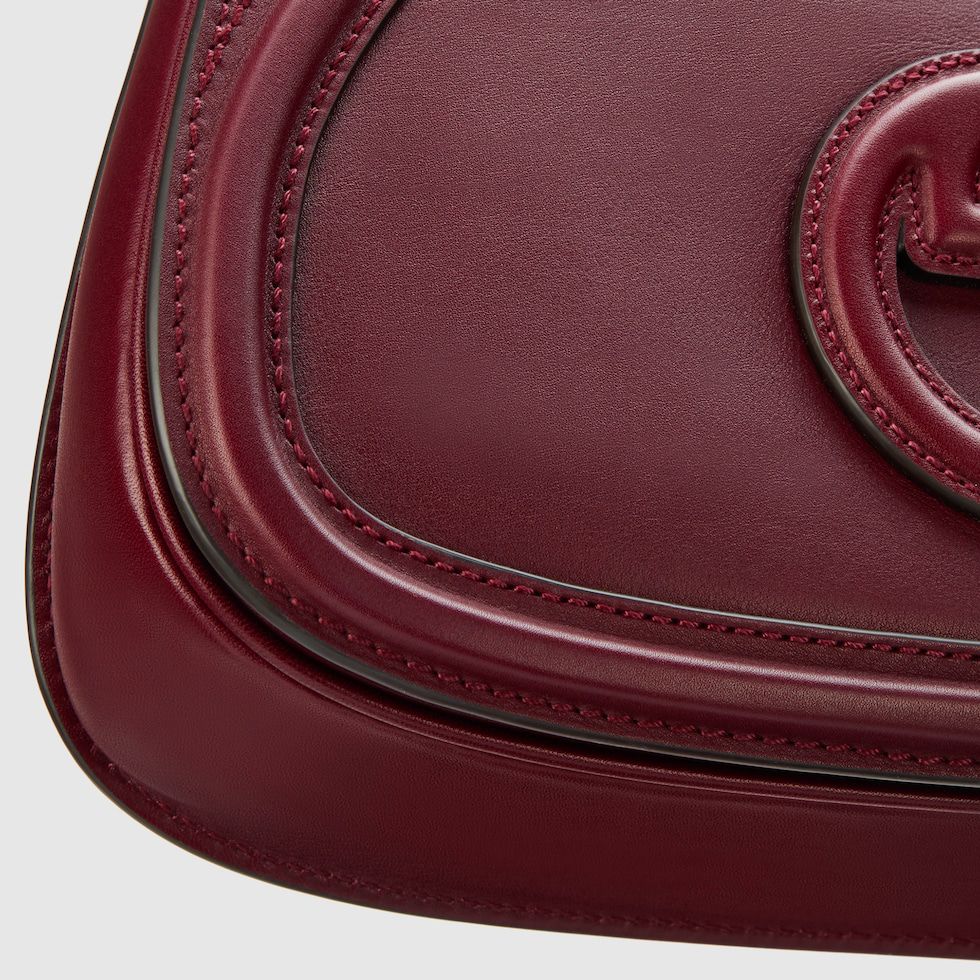 Gucc* Blondie Small Leather Tote Bag – Burgundy