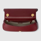 Gucc* Blondie Small Leather Tote Bag – Burgundy
