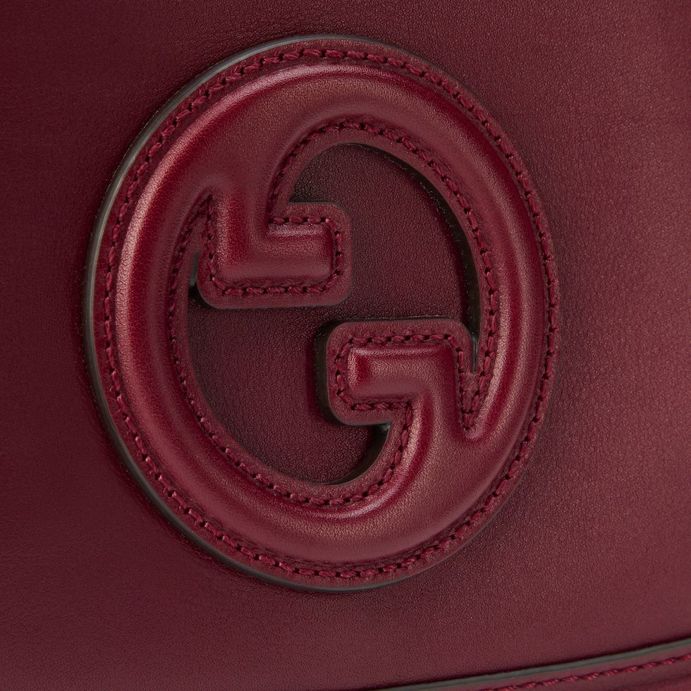 Gucc* Blondie Small Leather Tote Bag – Burgundy