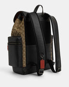 Coac* Sprint Backpack in Signature Jacquard — Black & Red