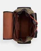 Coac* Sprint Backpack in Signature Jacquard — Black & Red