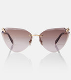 Bvlgar* Serpenti Viper Cat-Eye Sunglasses