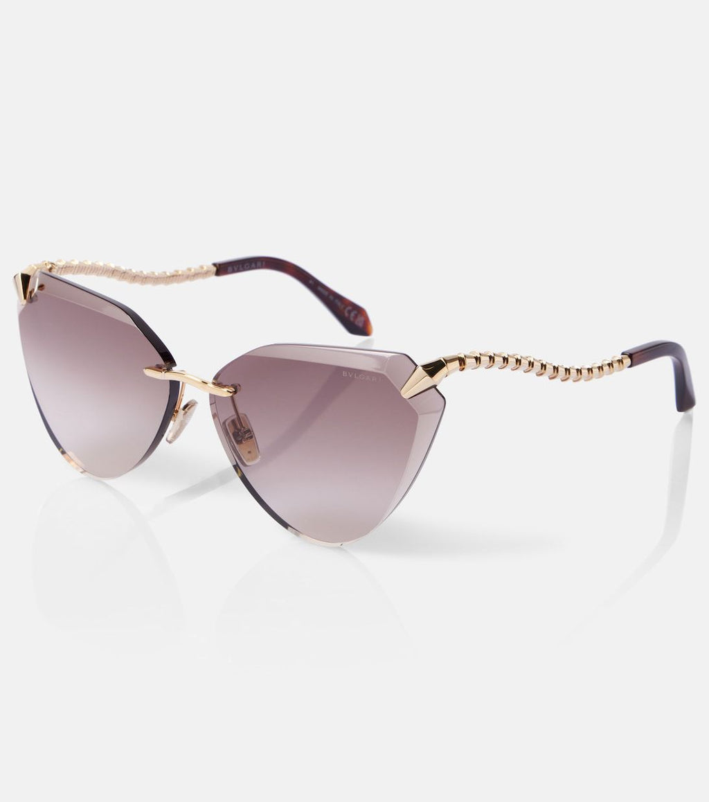 Bvlgar* Serpenti Viper Cat-Eye Sunglasses