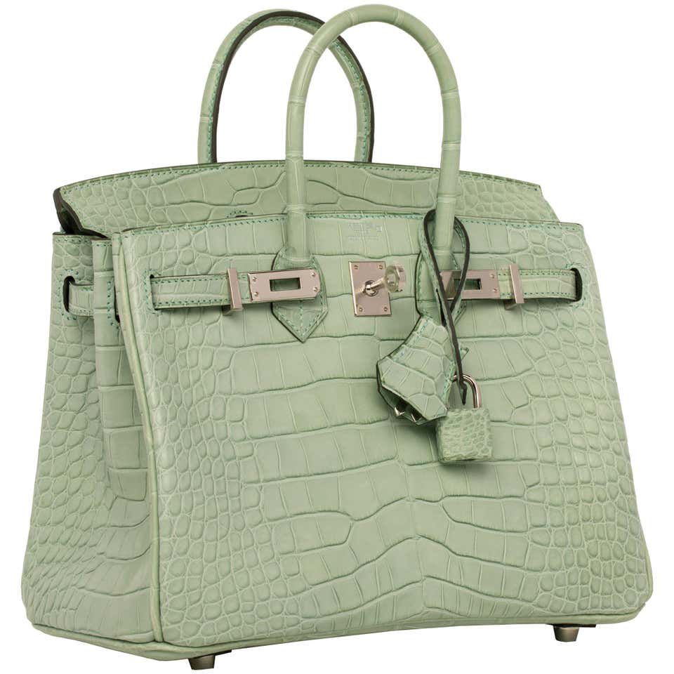 Herm*s Birk*n 30 Vert d’Eau Matte Alligator