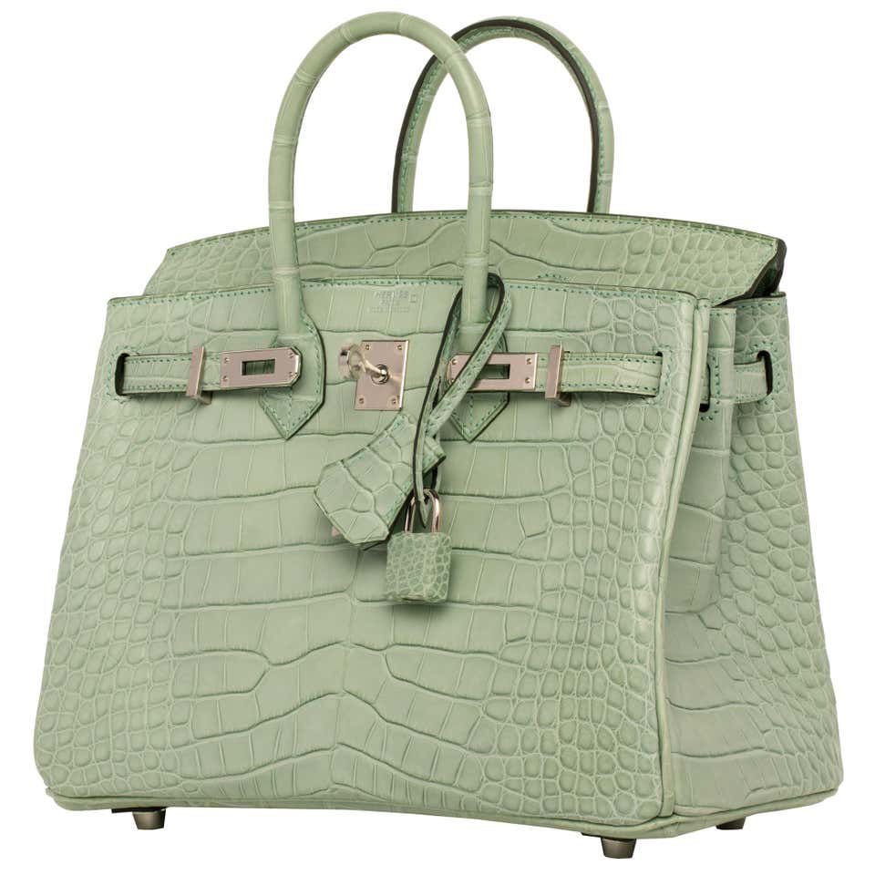 Herm*s Birk*n 30 Vert d’Eau Matte Alligator