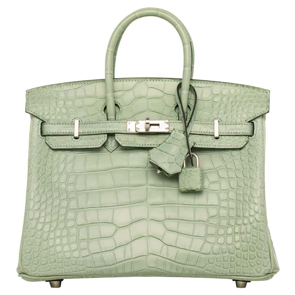 Herm*s Birk*n 30 Vert d’Eau Matte Alligator