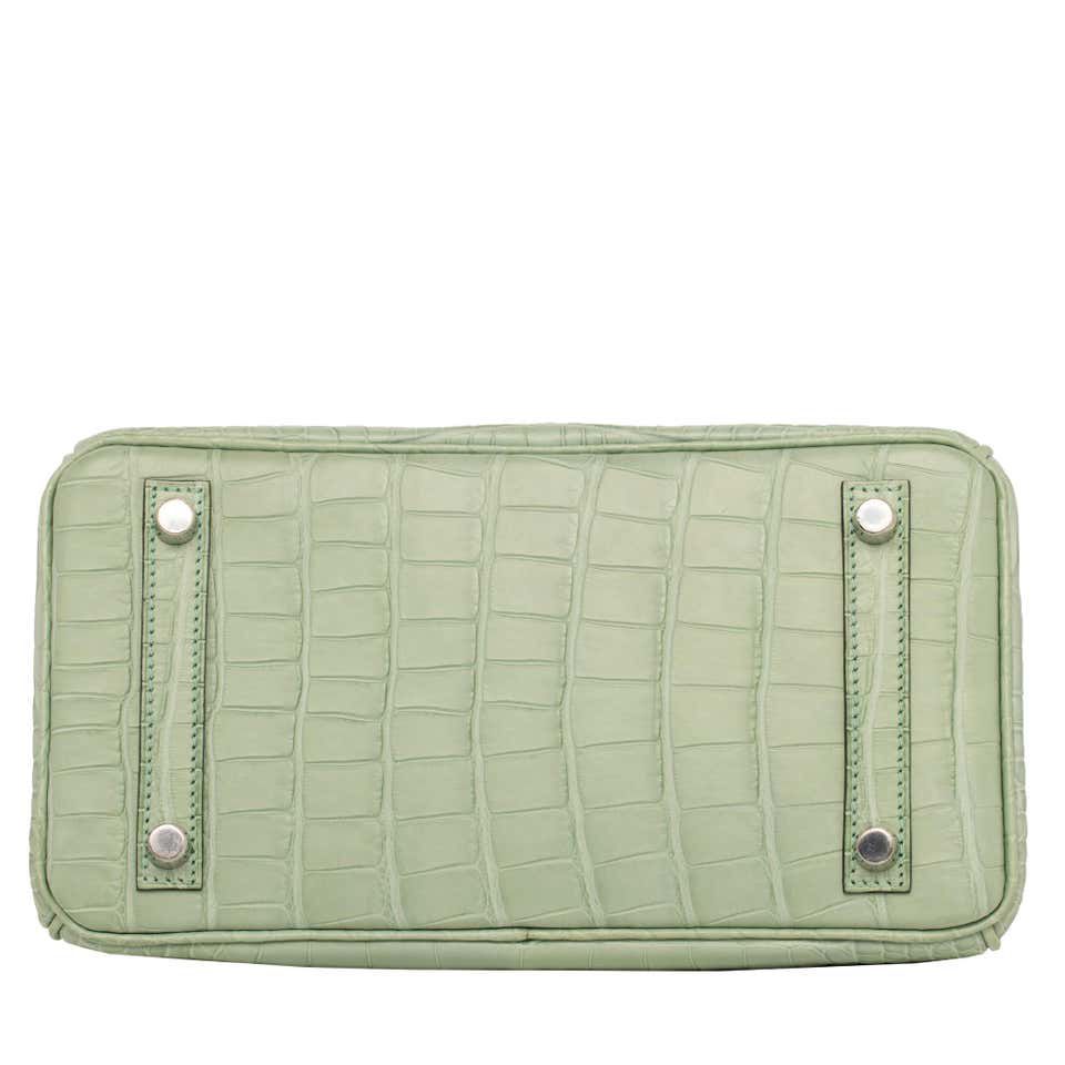 Herm*s Birk*n 30 Vert d’Eau Matte Alligator