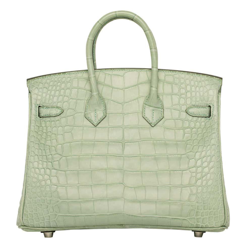 Herm*s Birk*n 30 Vert d’Eau Matte Alligator