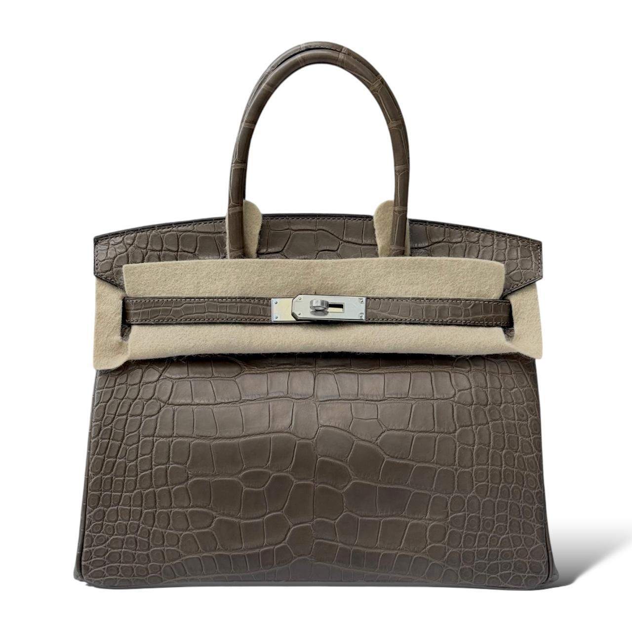Herm*s Birk*n 30 Oregano Matte Crocodile