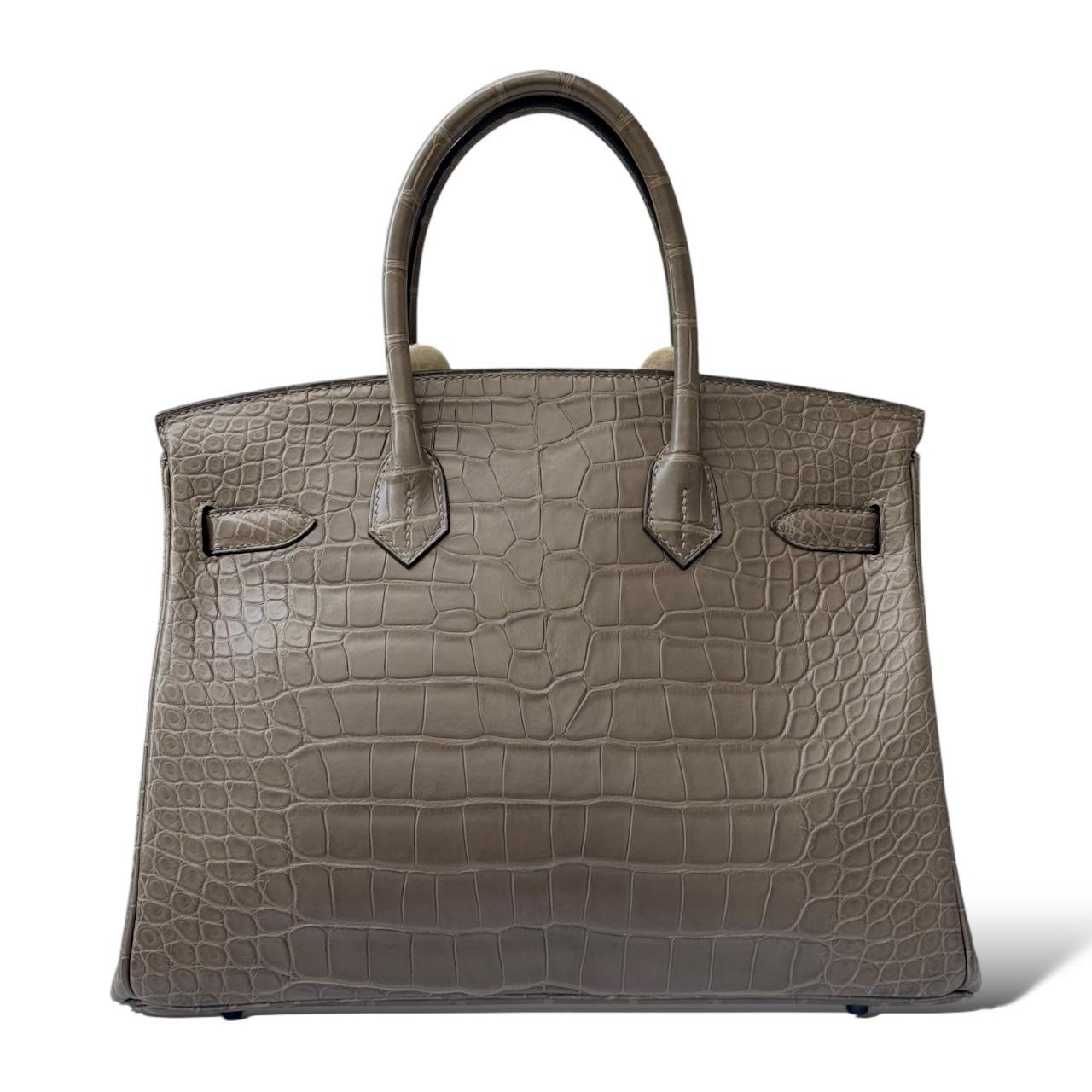 Herm*s Birk*n 30 Oregano Matte Crocodile