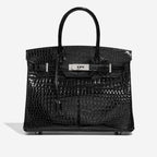 Herm*s Birk*n 30 Black Porosus Crocodile