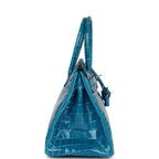 Herm*s Birkin 30 Bleu Izmir Shiny Niloticus Crocodile