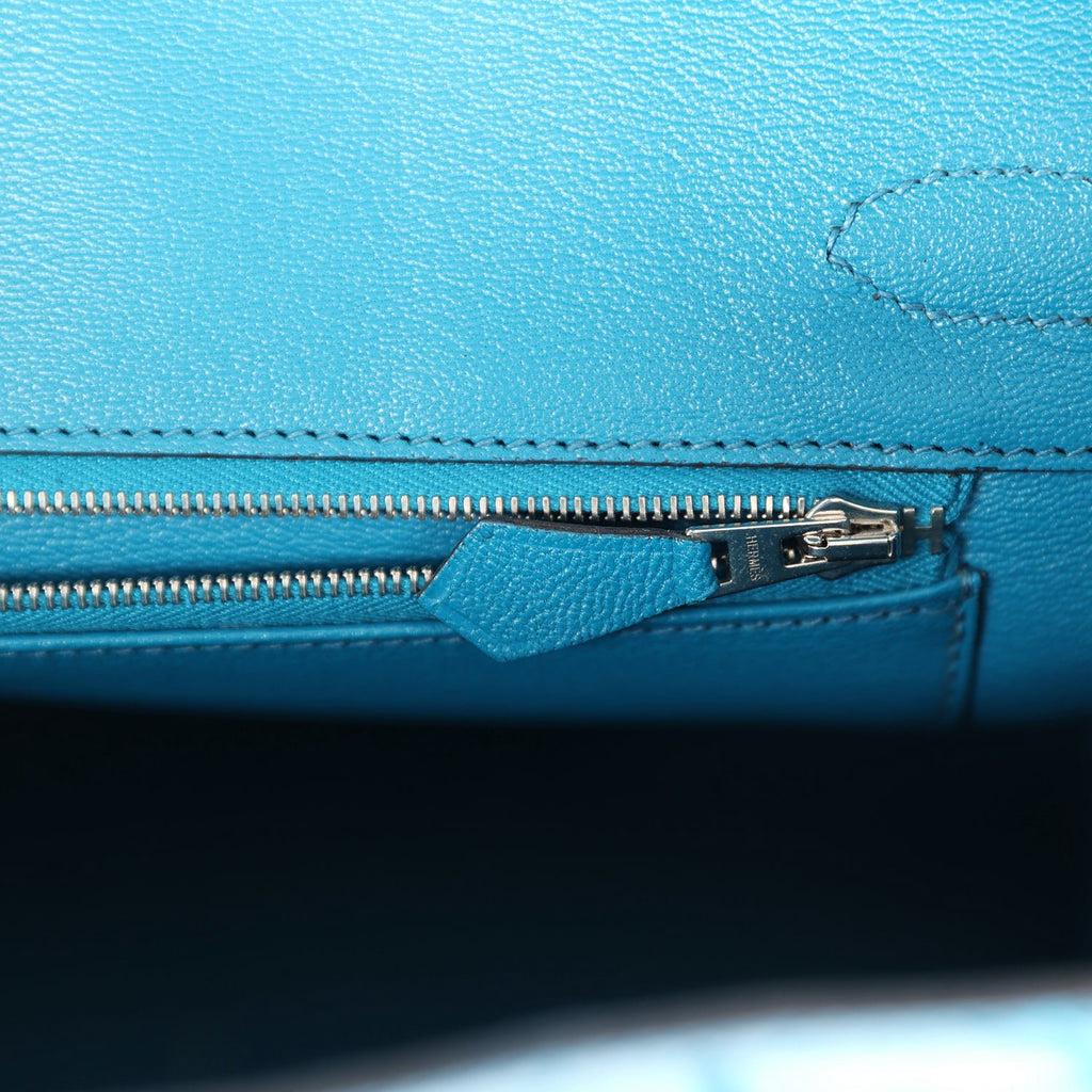 Herm*s Birkin 30 Bleu Izmir Shiny Niloticus Crocodile