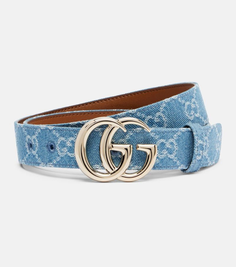 GG Marmont Canvas Denim Belt
