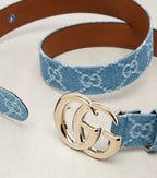 GG Marmont Canvas Denim Belt