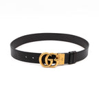 GG Marmont Black Leather Belt