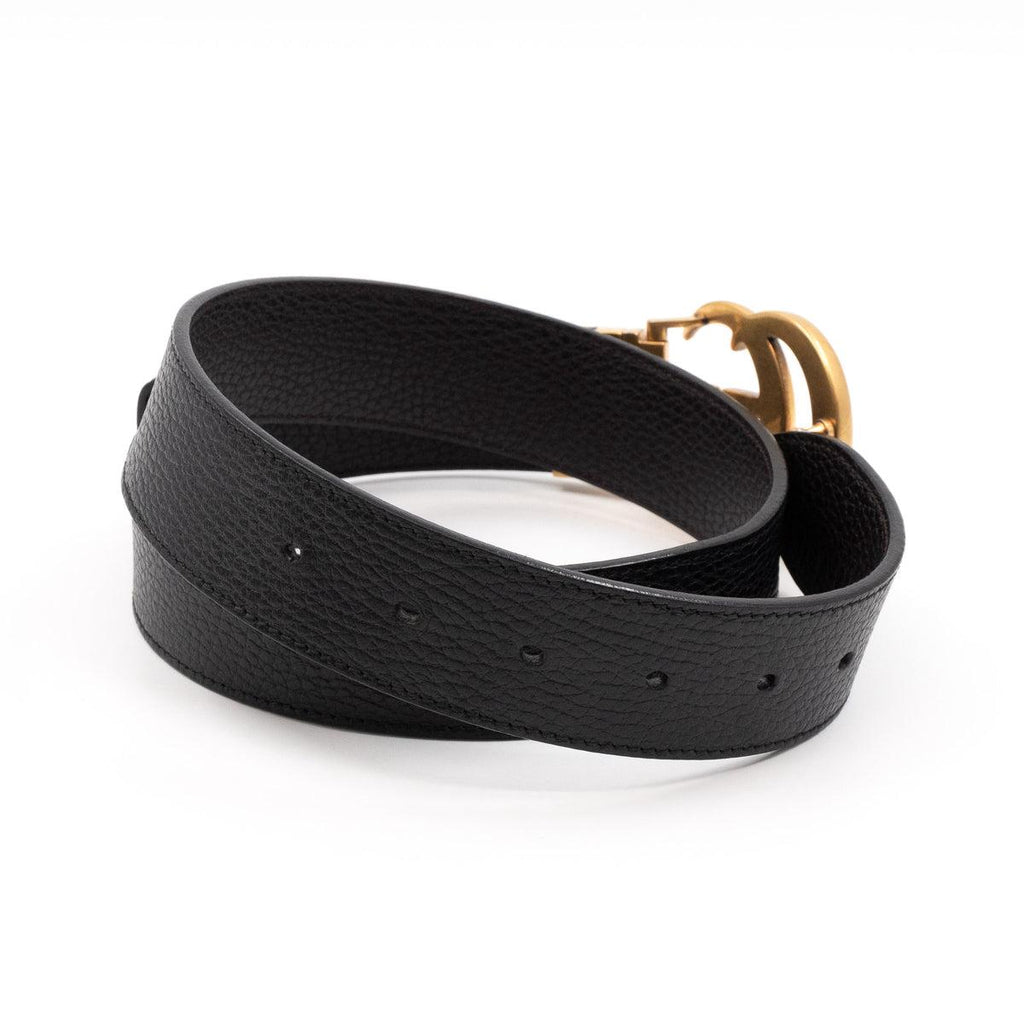 GG Marmont Black Leather Belt