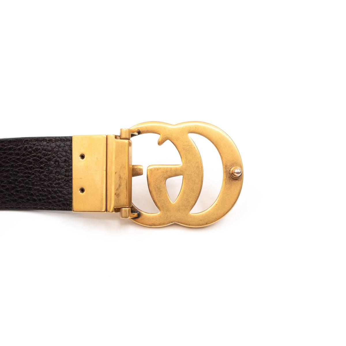 GG Marmont Black Leather Belt