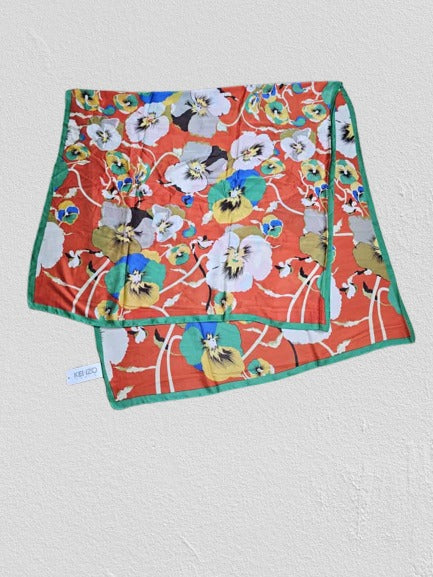 Kenz* silk scarf or stole with a floral print