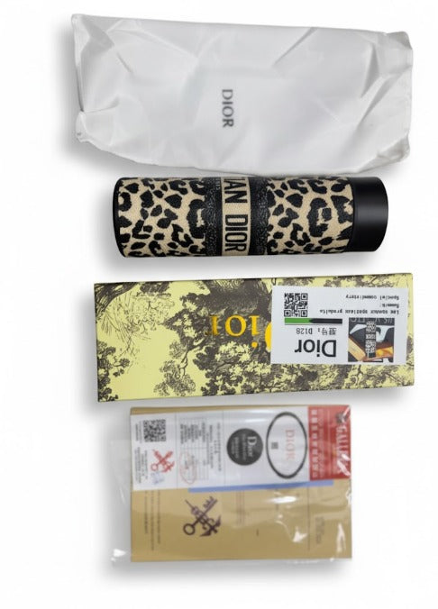 Christian D*or Mitzah Leopard Print Smart Travel Tumbler – Insulated Stainless Steel Bottle with Temperature Display Lid