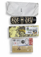 Christian D*or Mitzah Leopard Print Smart Travel Tumbler – Insulated Stainless Steel Bottle with Temperature Display Lid