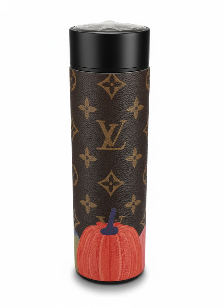 Lou*s V*itton Premium Stainless Steel Tumbler – Smart Temperature Display Insulated Bottle for Travel & Everyday Luxury