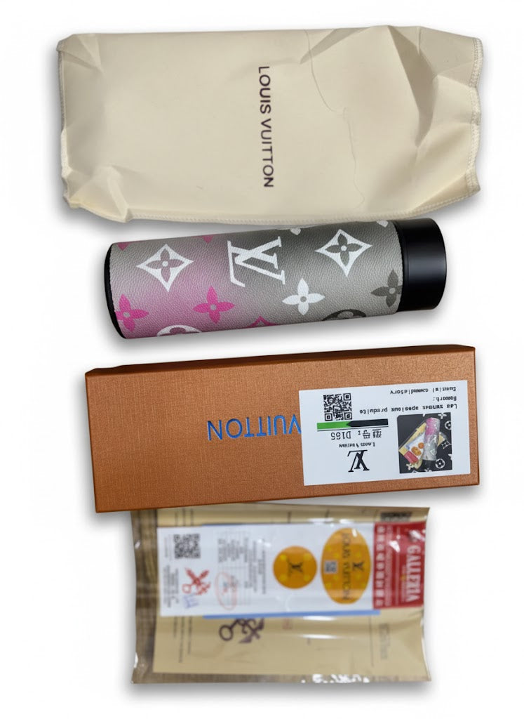 Louis V*itton Pink & Gray Gradient Monogram Smart Tumbler