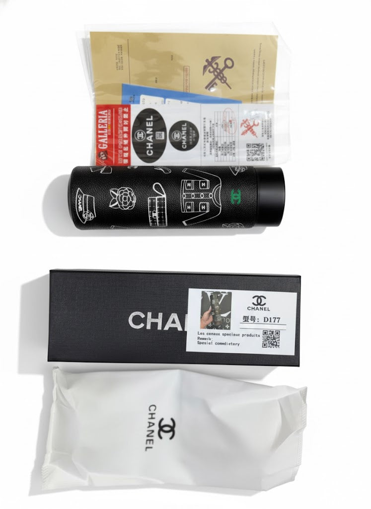 Sa*nt Laur*nt Metal Smart Travel Tumbler – Luxury Insulated Stainless Steel Bottle with Temperature Display Lid