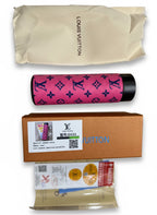 Lo*is Vui*ton LV Monogram Hot Pink & Black Smart Tumbler – Luxury Insulated Stainless Steel Bottle with Temperature Display Lid