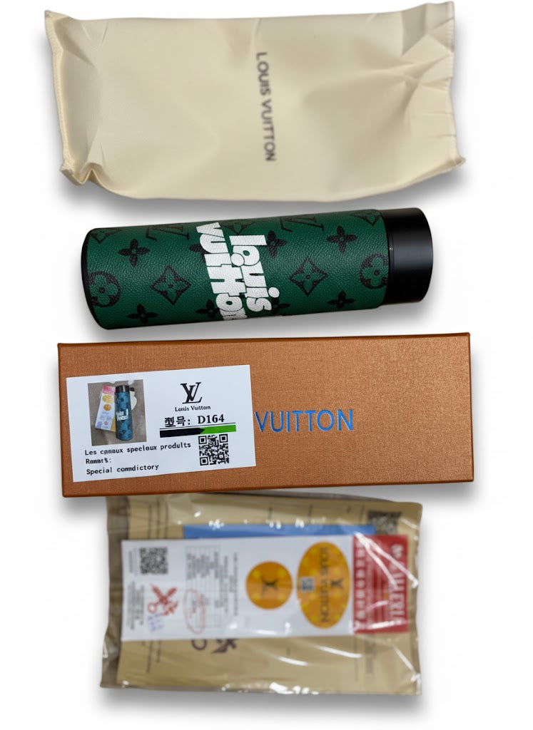 Lo*is Vu*tton Premium Insulated Smart Tumbler – Luxury Stainless Steel Bottle with Temperature Display Lid